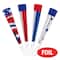 Beistle 9" Red, Silver & Blue Patriotic Foil Horns, 3 Packs of 4